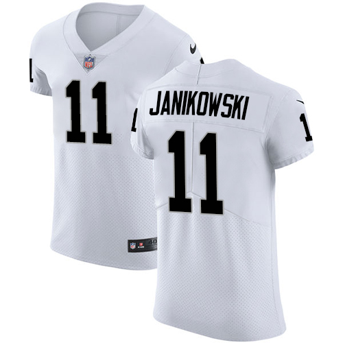 Nike Raiders #11 Sebastian Janikowski White Men's Stitched NFL Vapor Untouchable Elite Jersey